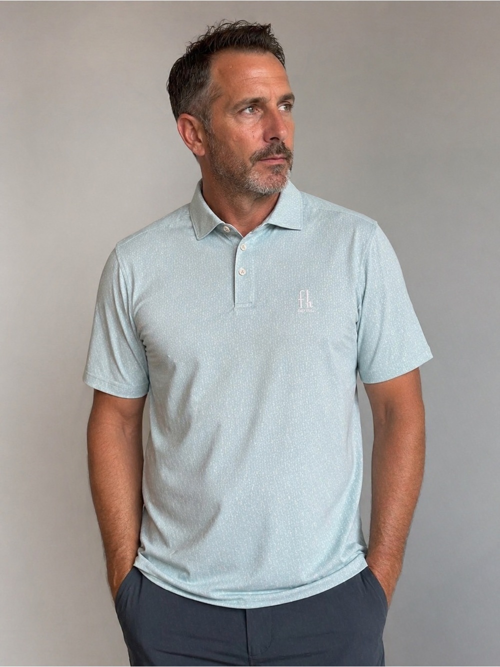 Peter Millar Crown Crafted Golf Polo Shirt Blue White Size Large Men’s